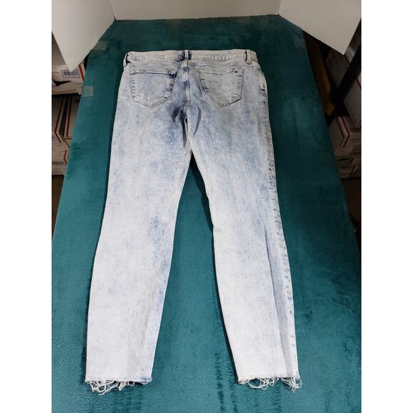 Tommy Hilfiger Jeans Size 14 Womens Blue Pants Stretch Mid Rise Fray Hem Ankle - Picture 11 of 12